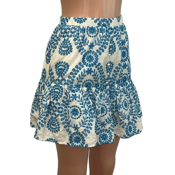 204. Endless Rose Playing with Fantasy Embroidered Skirt Blue Small - Picture 3 of 5